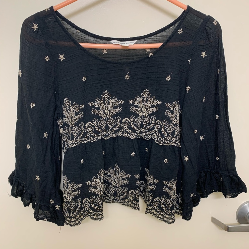 Black American Eagle Blouse - Picture 3 of 3